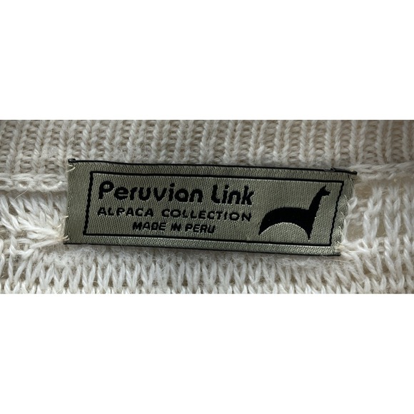 Peruvian Link Alpaca Wool Collection Cream Open Front Cardigan One Size Fit Most - Picture 2 of 8